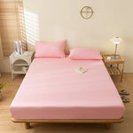 Drap housse imperméable rose - Taie d’oreiller 48x74cmx2