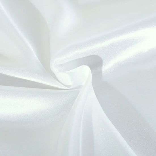 Drap plat en Satin blanc