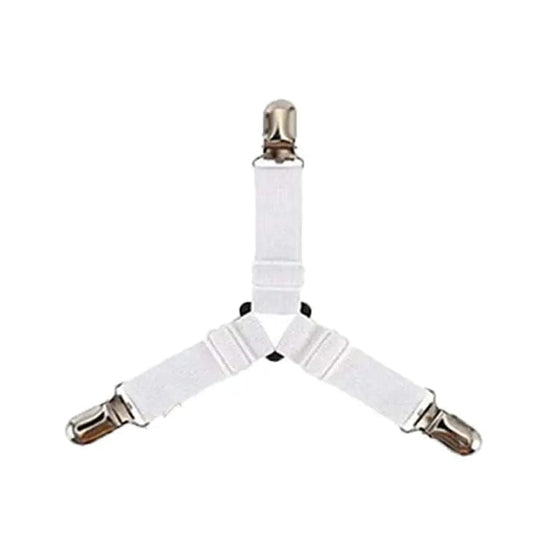 Clip triangulaire antidérapant pour draps ajustable - 1 Pcs Blanc