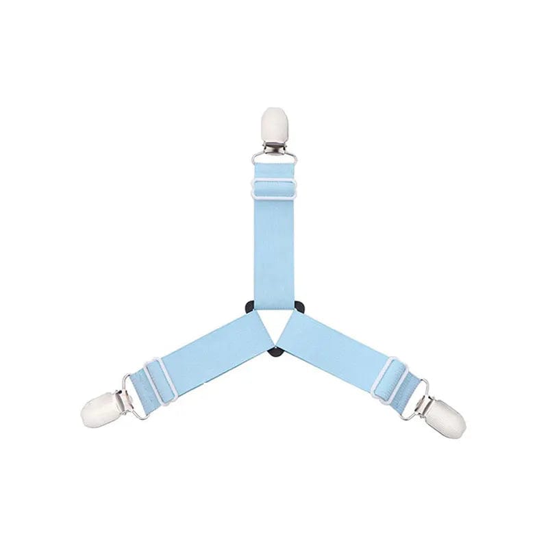 Clip triangulaire antidérapant pour draps ajustable - 1 Pcs Bleu