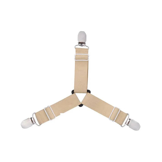 Clip triangulaire antidérapant pour draps ajustable - 1 Pcs Marron