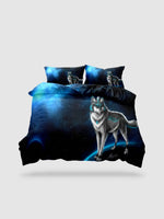 housse de couette 200x200 loup - 135x200cm