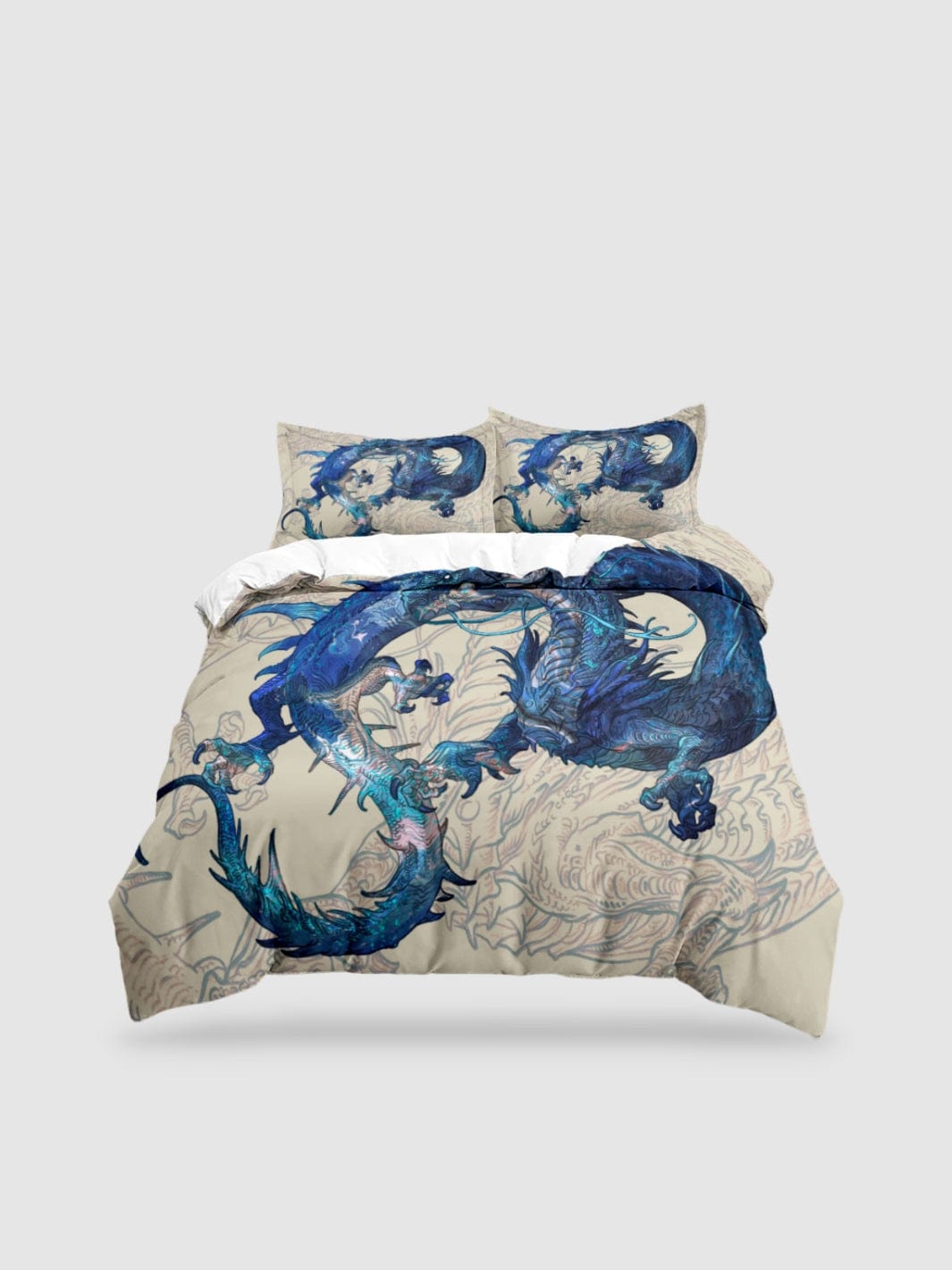 housse de couette dragon chinois - 135x200cm