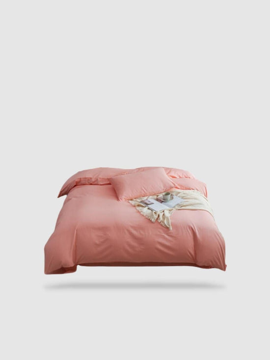 housse de couette 100% coton égyptien 180x200 - Rose
