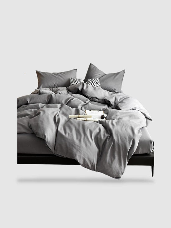 housse de couette en microfibre 180x220 - Gris