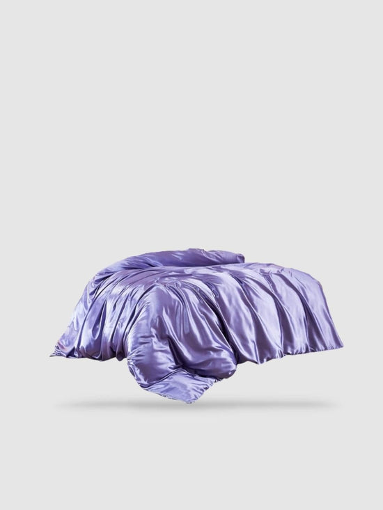housse de couette satin de coton 200x200 - Violet