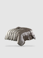 Housse de couette en soie de mûrier 260x240 - Gris métal