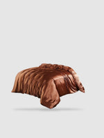 Housse de couette en soie de mûrier 260x240 - Marron