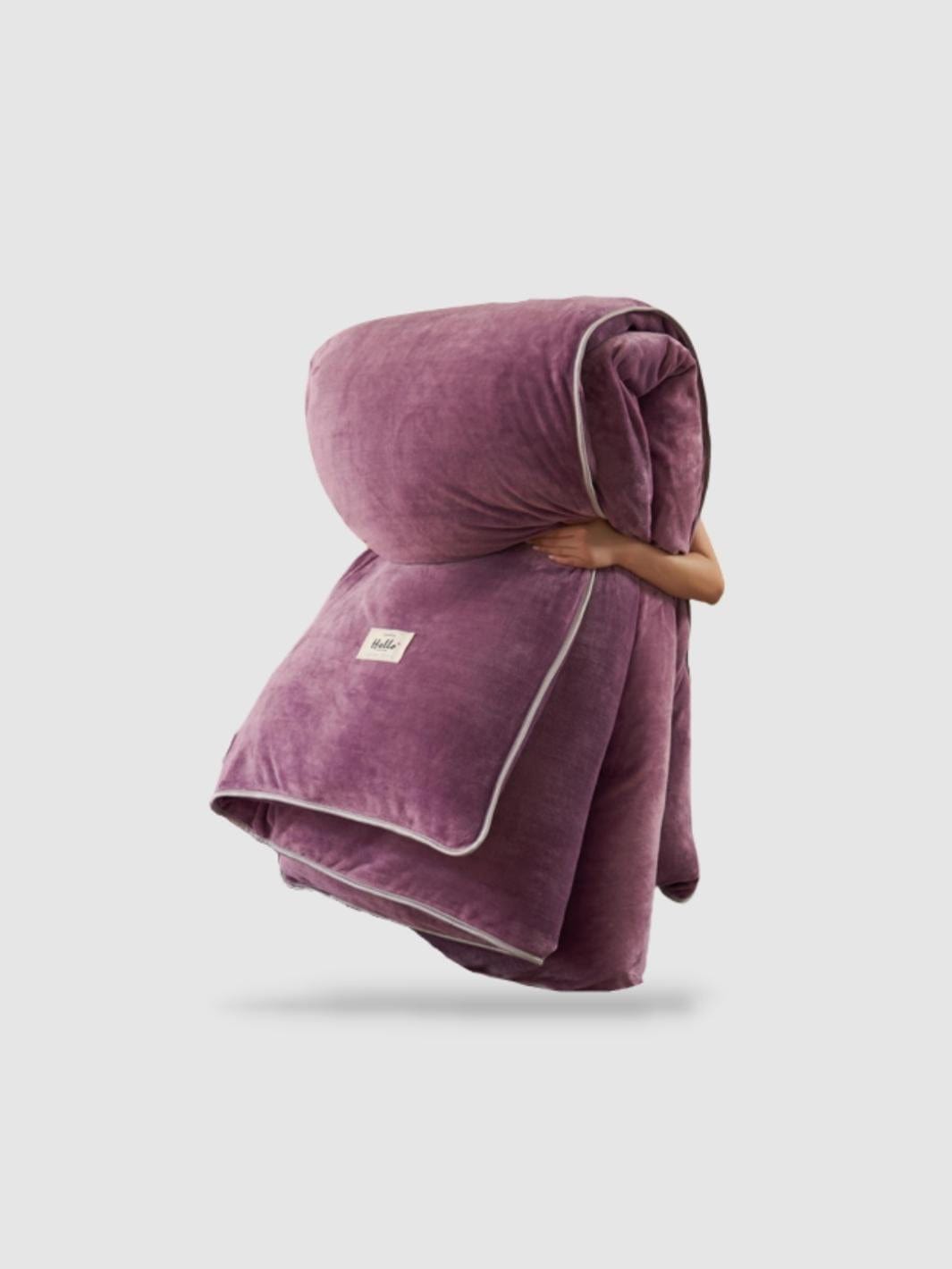 housse de couette chaude polaire Mauve