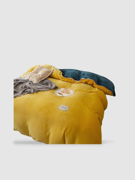 housse de couette hiver 150x200 - Jaune/vert