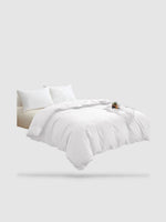 housse de couette en coton 260x240 - Blanc