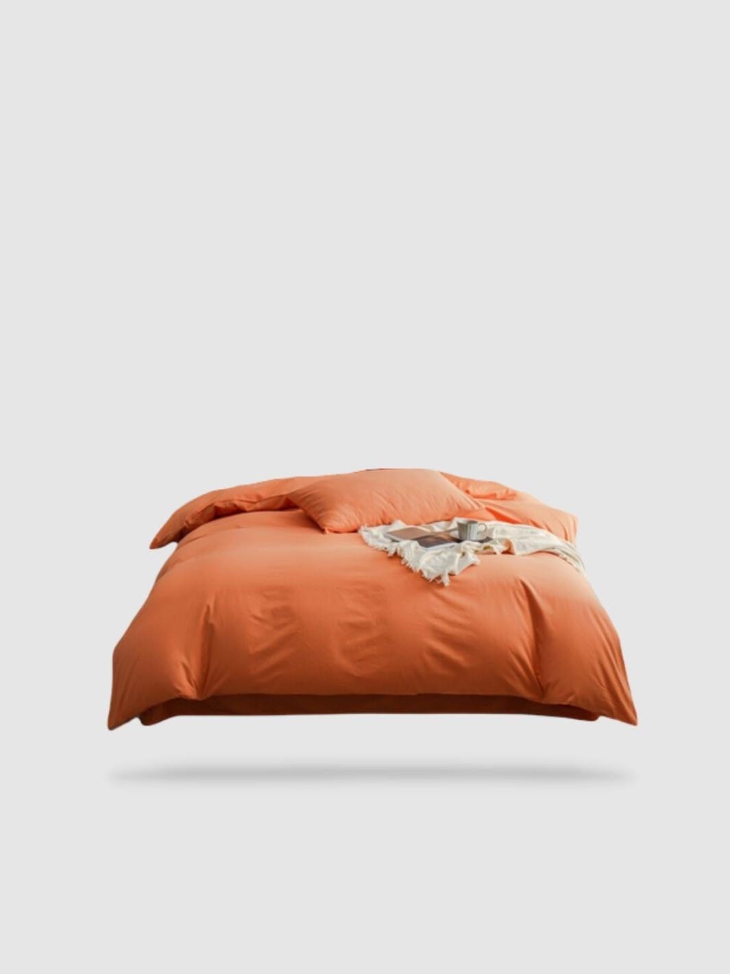 housse de couette coton égyptien  Orange