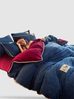 housse de couette d’hiver 180x220 - Bleu/rouge