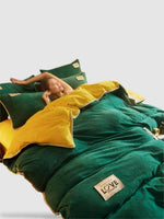 housse de couette d’hiver 180x220 - Vert/jaune