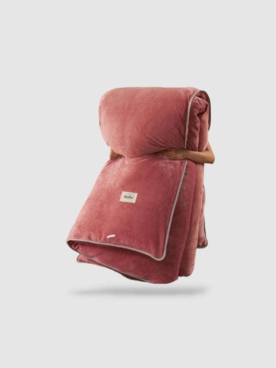 housse de couette polaire 200x230 - Rose