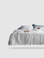 Housse de couette en soie naturelle 160x210 - Blanc