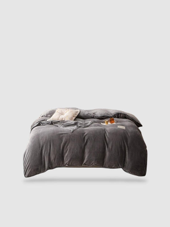 housse de couette hiver 180x220 - Gris foncé
