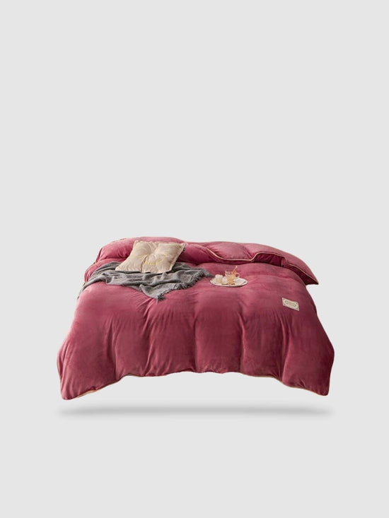 housse de couette hiver 180x220 - Rose