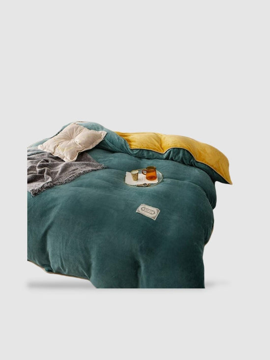 housse de couette hiver 200x230 - Vert/jaune