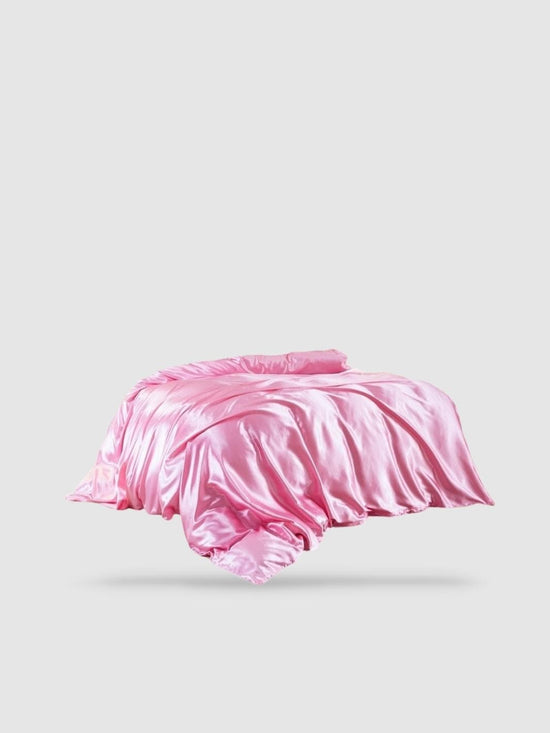 housse de couette satin de coton 200x230 - Rose