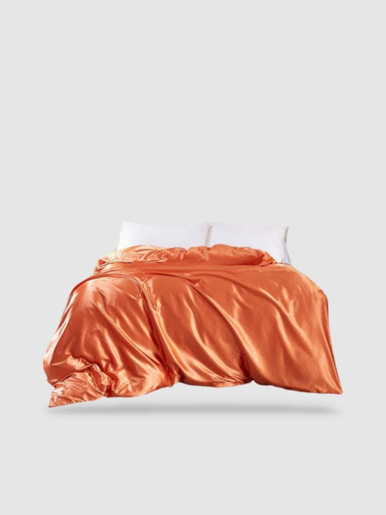 Housse de couette en soie de mûrier 150x200 - Orange