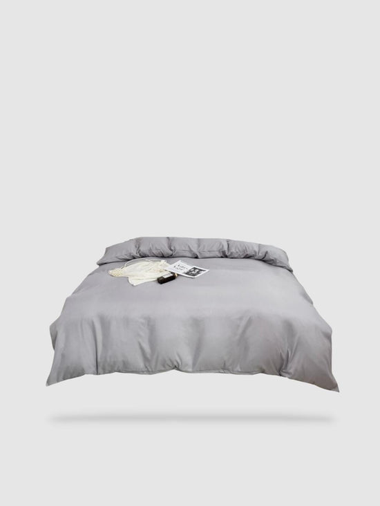 housse de couette tibétaine 140x200 - Gris clair