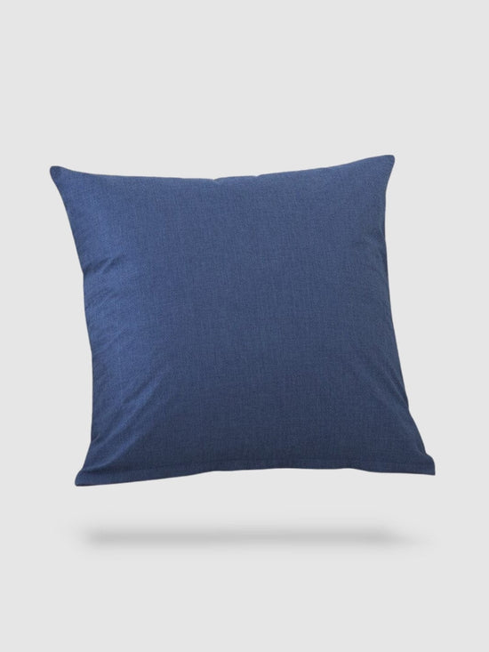 housse de coussin en Coton de lin 45x45 - Bleu