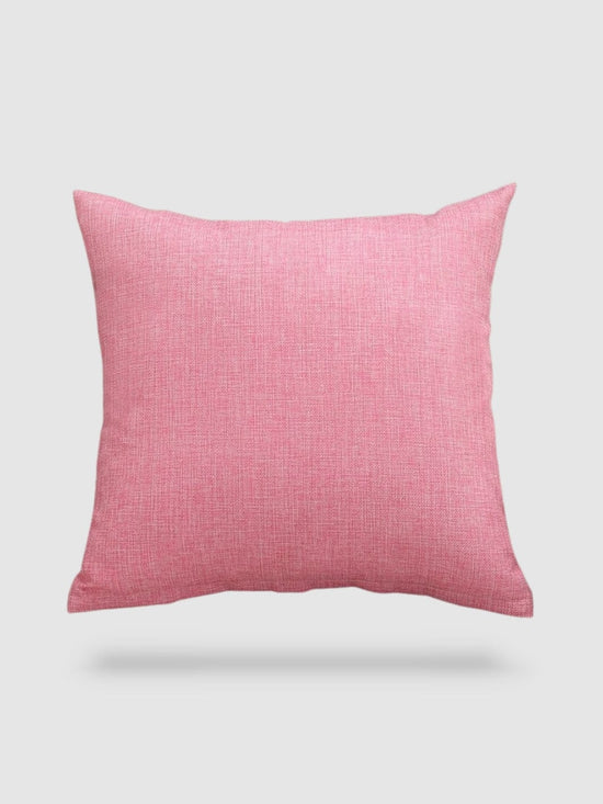 housse de coussin en Coton de lin 45x45 - Rose