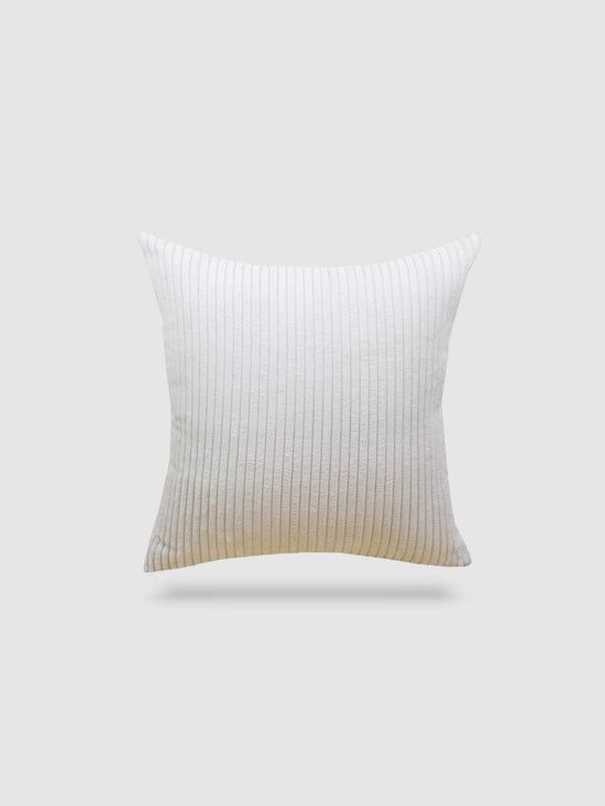 housse de coussin en velours côtelé 45x45 - Blanc cassé