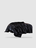 housse de couette satin de coton 220x240 - Noir