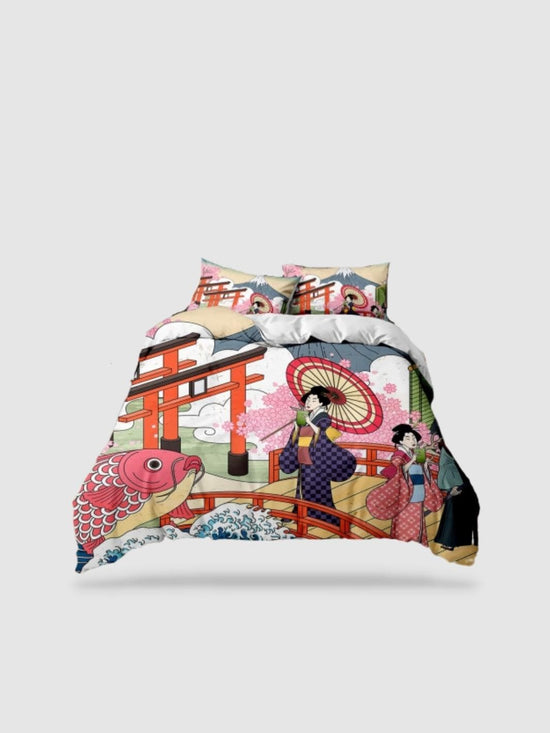 Parure de lit motif japonais 200x230 - Motif 12