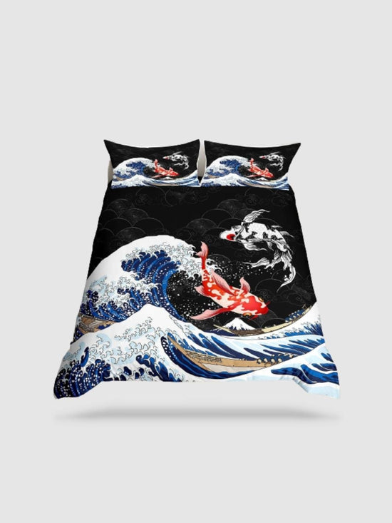 Parure de lit motif japonais 140x200 - Motif 15