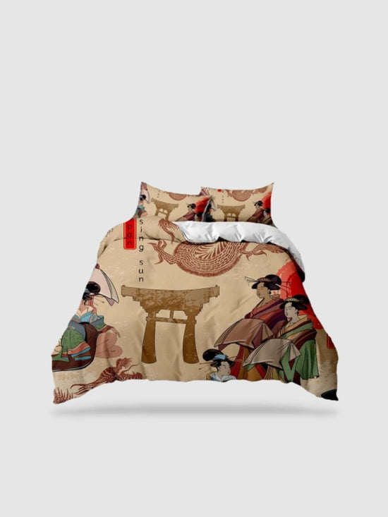 Parure de lit motif japonais 140x200 - Motif 5