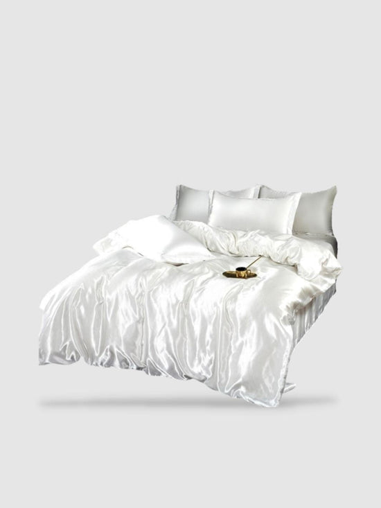 Parure de lit en soie 150x200 - Blanc