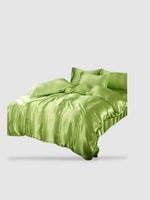 parure de lit en soie 160x200 Vert pomme