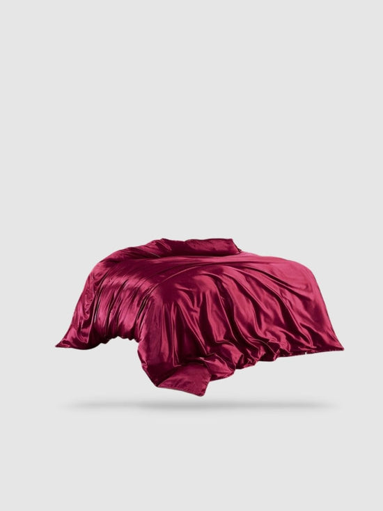 housse de couette satin de coton 220x240 - Rouge