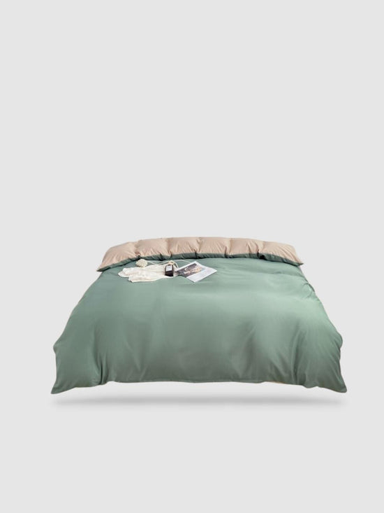 housse de couette tibétaine 180x230 - Vert pastel/beige