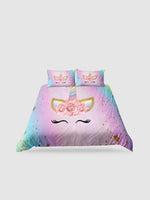 parure de lit licorne 220x240 - 135x200cm