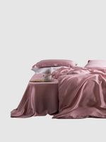 Parure de lit en soie 25 Momme 200x230 - Rose