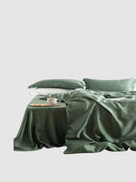 Parure de lit en soie 25 Momme 200x230 - Vert