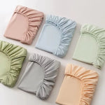 Drap housse en coton gris