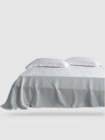 Drap plat en soie naturelle 245x270 - Blanc
