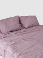 Drap plat en lin 200x230 - Rose pâle