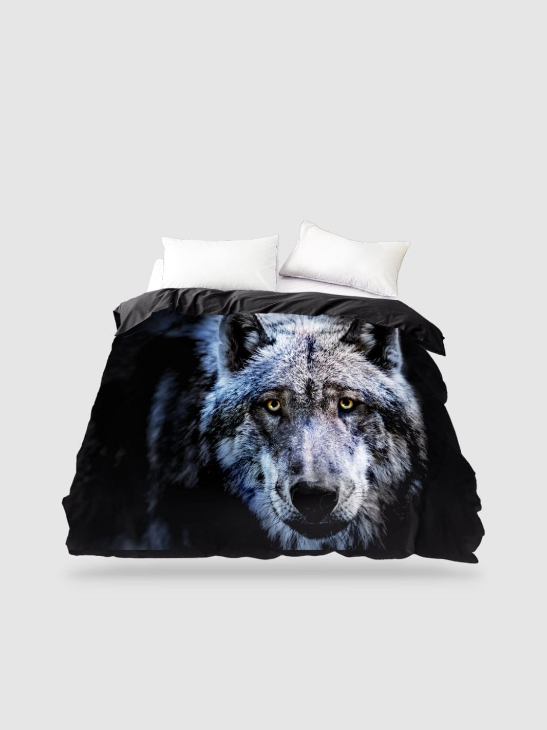 housse de couette 140x200 loup - 140x200cm