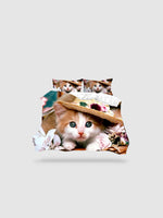 housse de couette 220x240 chat - 135x200cm