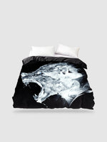 housse de couette 220x240 motif loup - 140x200cm