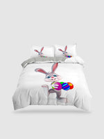 Housse de couette lapin 200x200 135x200cm 2PCS