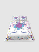 housse de couette licorne 2 personnes - 135x200cm