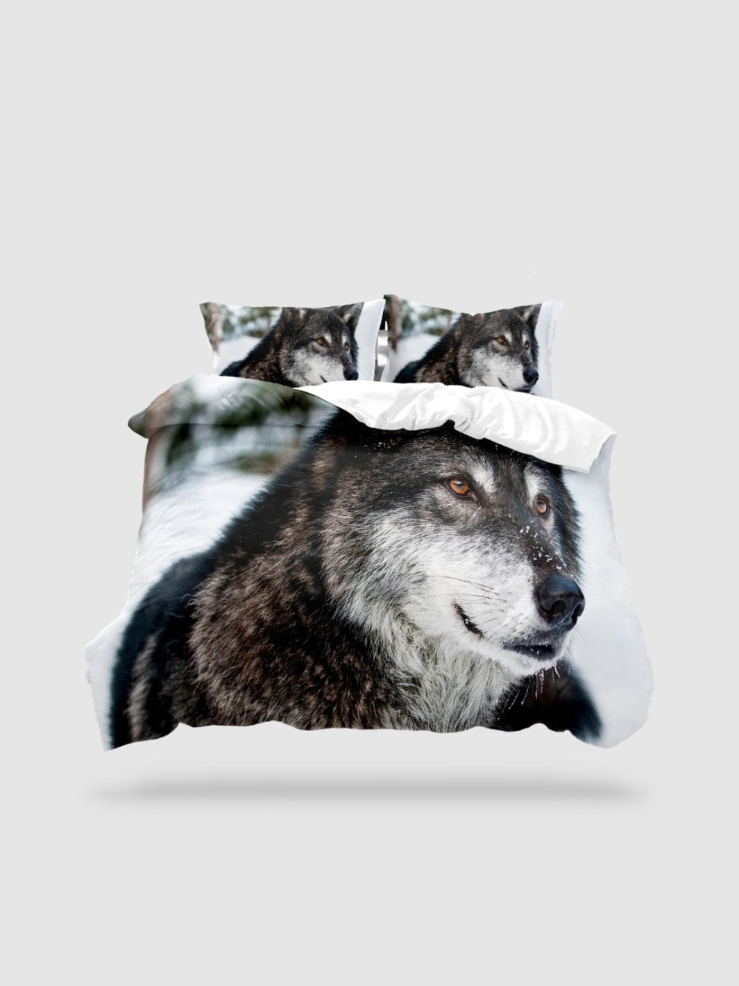 housse de couette loup 220x240 - 135x200cm