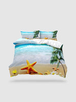 housse de couette style bord de mer - 135x200cm